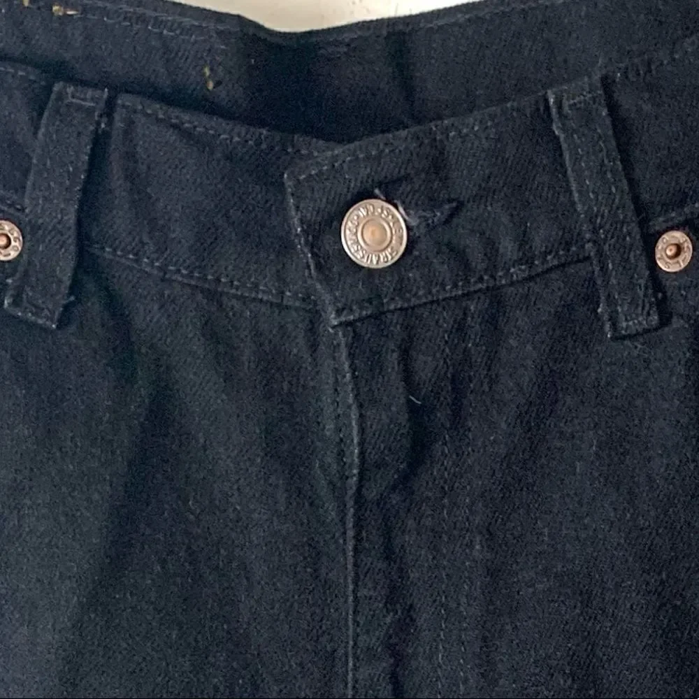 Vintage Levi’s 950 Relaxed Fit High Rise Denim Shorts Orange Tab